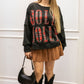 HOLLY JOLLY SWEATSHIRT (BLACK/RED PLAID)
