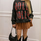 HOLLY JOLLY SWEATSHIRT (BLACK/RED PLAID)