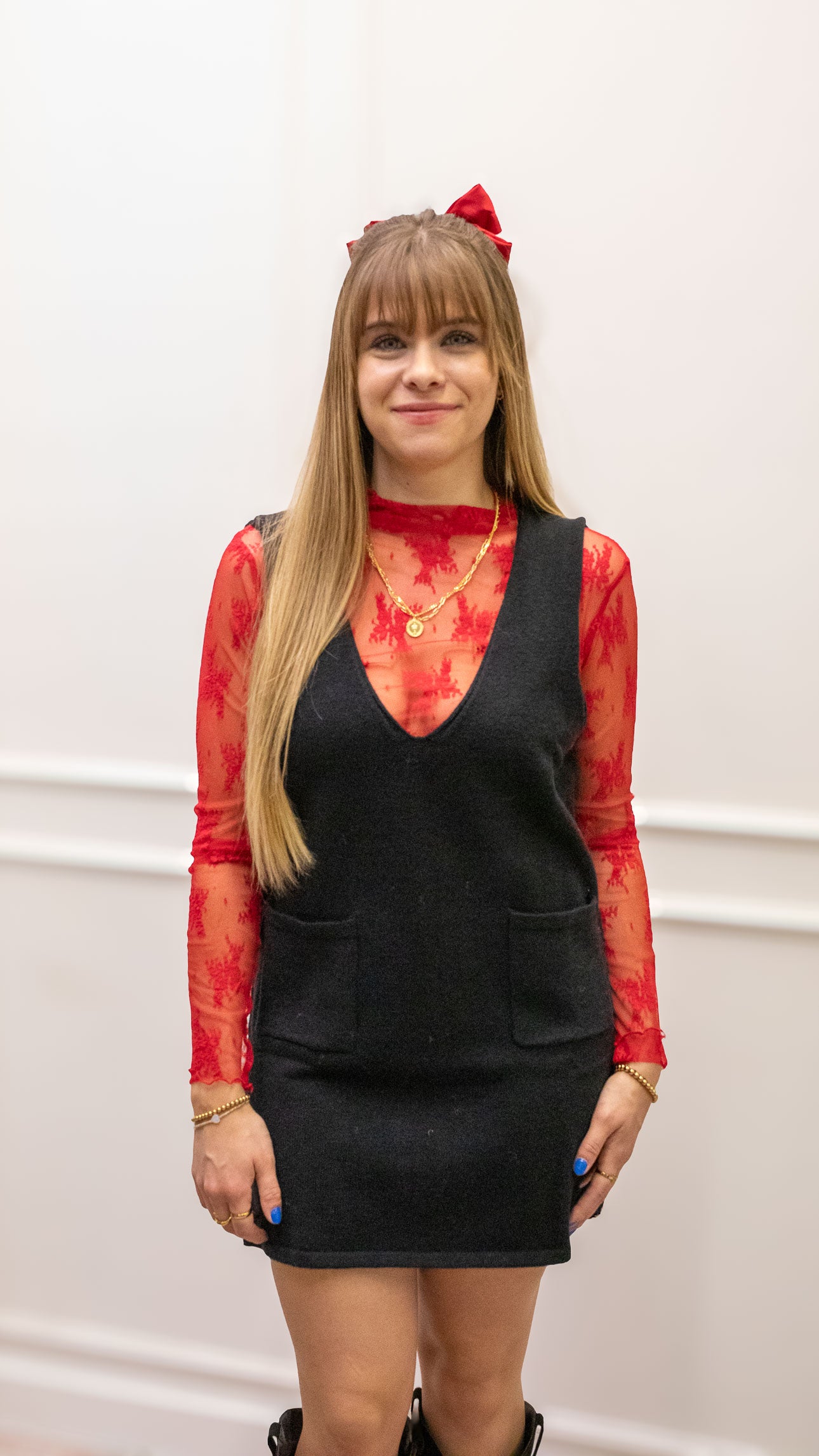 NEW GEORGINA PINAFORE KNIT DRESS (BLACK) | BEST SELLER