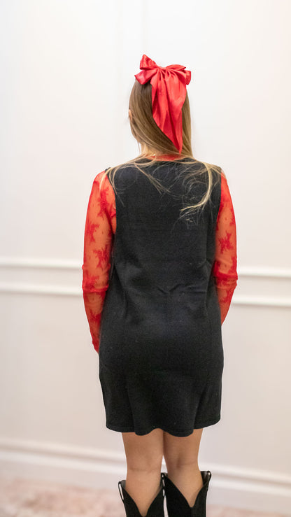 NEW GEORGINA PINAFORE KNIT DRESS (BLACK) | BEST SELLER