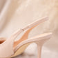 NEW POINTED BOW SLINGBACK HEEL (NUDE)