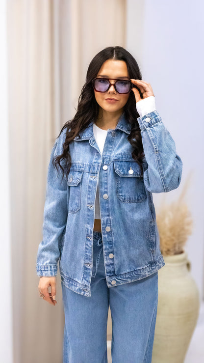 AMANDA OVERSIZED DENIM JACKET | RISEN
