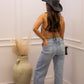 NEW ANDREA HIGH RISE WIDE LEG ADJUSTABLE WAIST JEANS (LIGHT)