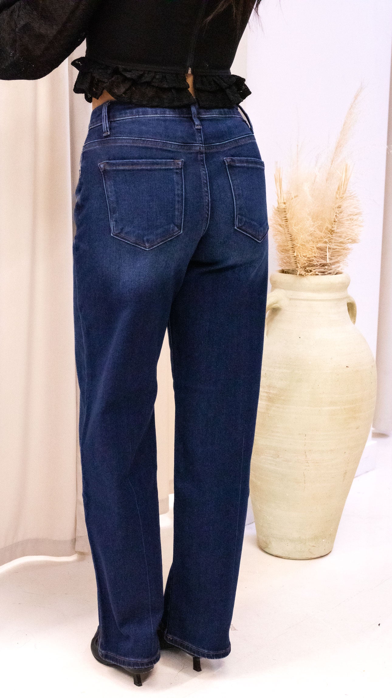 TONY WIDE LEG BAGGY DARK WASH JEAN (RISEN)