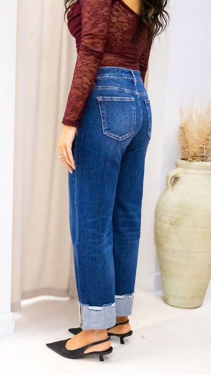 DREW WIDE LEG DARK WASH (RISEN)