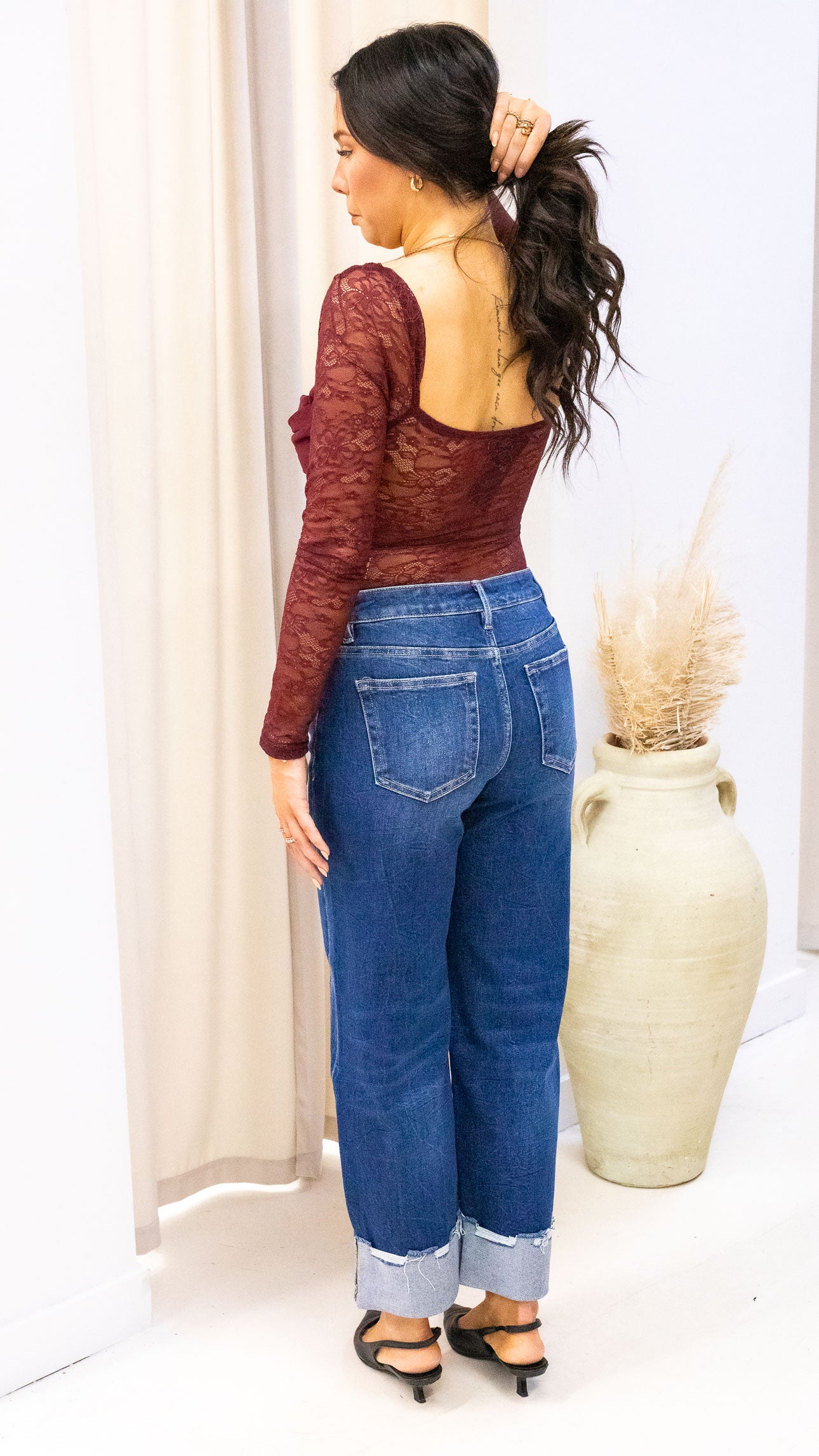 DREW WIDE LEG DARK WASH (RISEN)