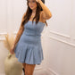 NEW MAIA DENIM STRAPLESS DRESS (MEDIUM WASH)