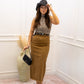 NEW AVA HIGHRISE MAXI SKIRT (TAUPE)