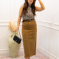 NEW AVA HIGHRISE MAXI SKIRT (TAUPE)