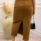 NEW AVA HIGHRISE MAXI SKIRT (TAUPE)