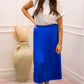 NEW SERENA PLEATED MIDI SKIRT (ROYAL BLUE)