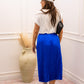 NEW SERENA PLEATED MIDI SKIRT (ROYAL BLUE)