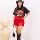 NEW RHODEO FRINGE MINI SKIRT (RED)