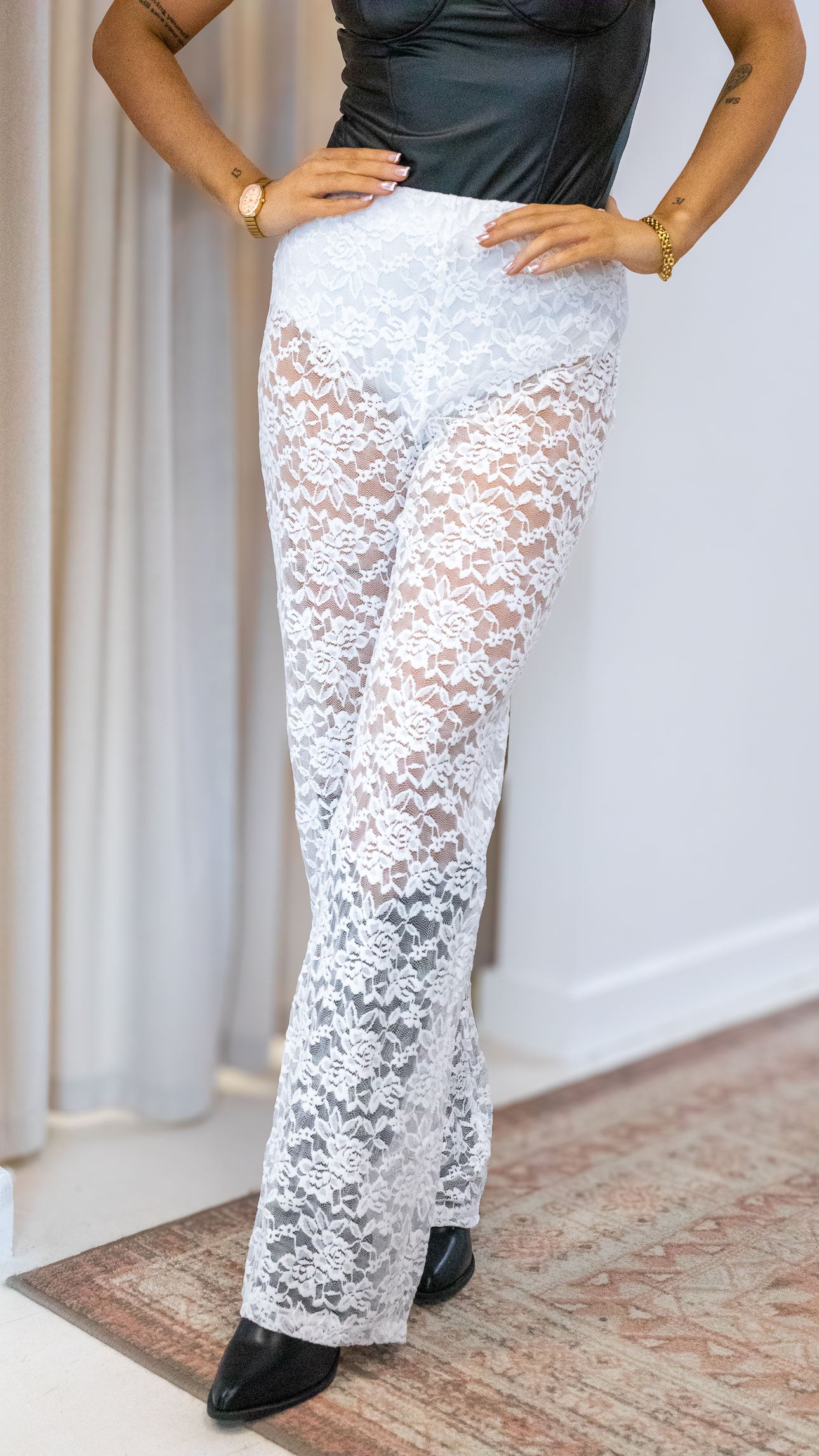 NEW PORTIA LACE PANT (WHITE)