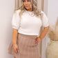 NEW FAITH FIT AND FLARE MINI SKIRT (MOCHA)