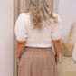 NEW FAITH FIT AND FLARE MINI SKIRT (MOCHA)