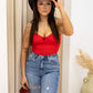 BARDOT BUSTIER CROP (RED)