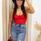 BARDOT BUSTIER CROP (RED)