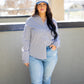 NEW ERIN BUTTON UP BLOUSE (STRIPED)
