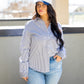 NEW ERIN BUTTON UP BLOUSE (STRIPED)
