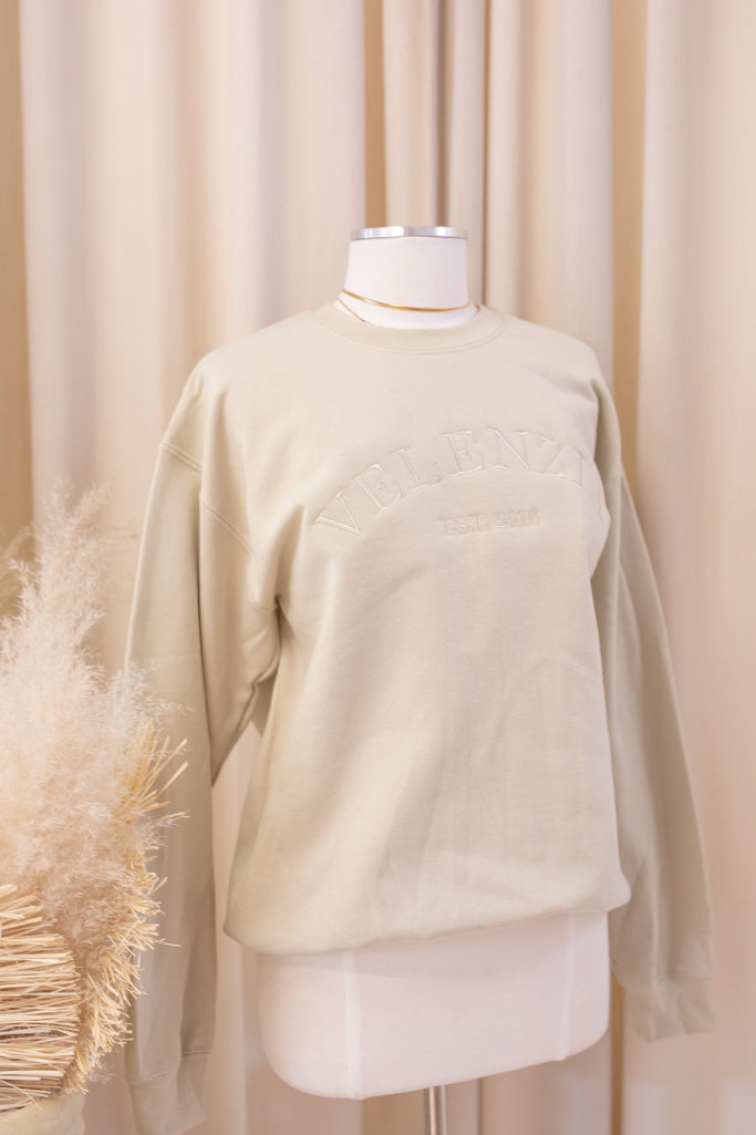 VELENZIA 2016 CREW NECK SWEATER (LIGHT BEIGE)