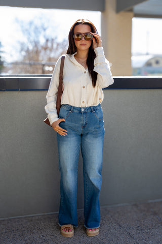 NEW SIERA 90's BAGGY JEANS (MEDIUM WASH)