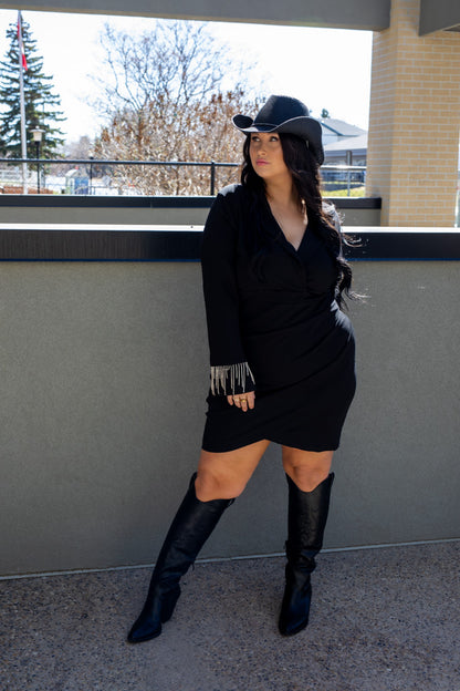 NEW MASON MINI FRINGE DRESS (CURVY)