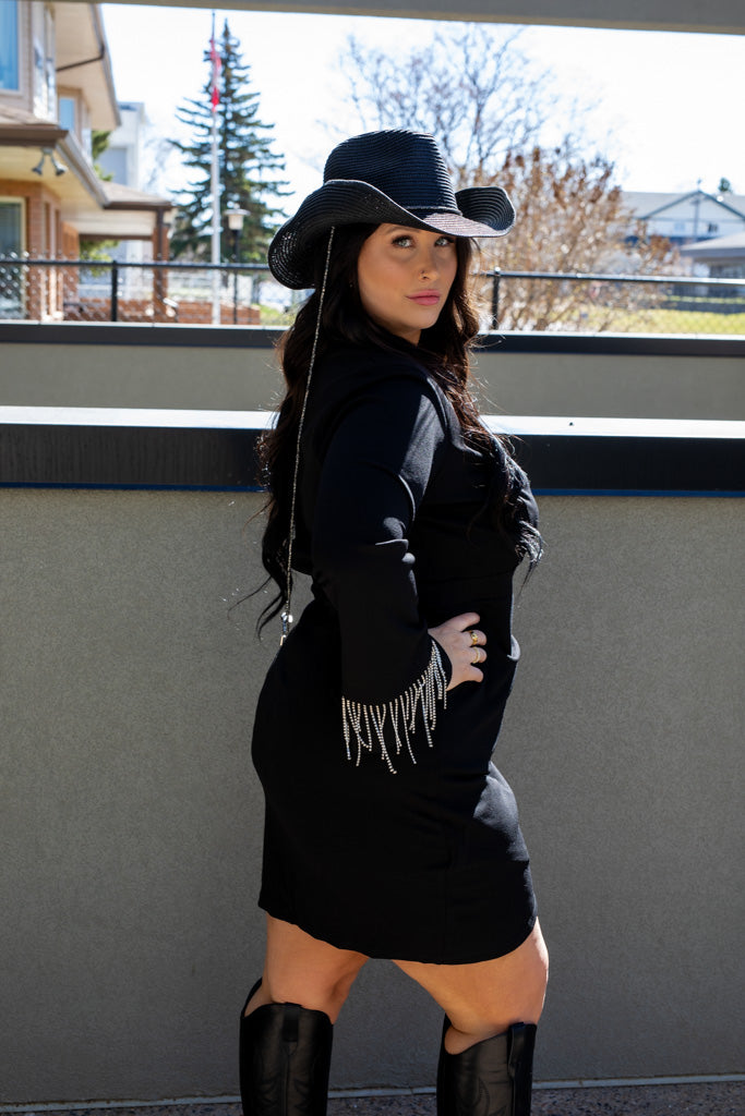 NEW MASON MINI FRINGE DRESS (CURVY)