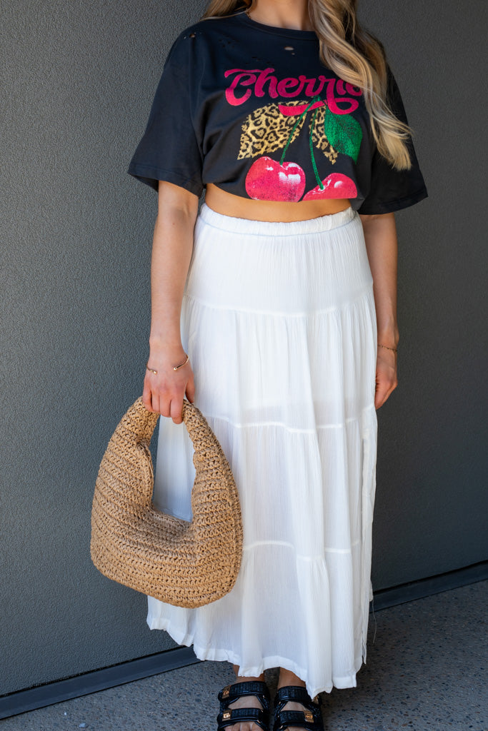 STELLA LINEN SKIRT (WHITE)