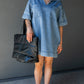 SOLEIL DENIM MINI DRESS