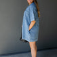 SOLEIL DENIM MINI DRESS