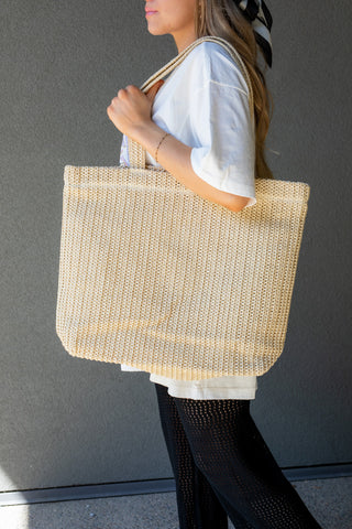 MALIA LARGE TOTE BAG (LIGHT BEIGE)