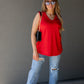 NEW TOVE SLEEVELESS TOP (RED)