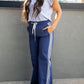 NEW CYRUS WIDE LEG TRACK PANT (BLUE)