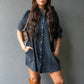NATALIA MINI SHIRT DRESS (WASHED BLACK)