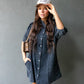 NATALIA MINI SHIRT DRESS (WASHED BLACK)