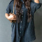 NATALIA MINI SHIRT DRESS (WASHED BLACK)