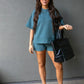 TALIN TWO PIECE SHORT SET (TEAL)
