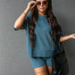 TALIN TWO PIECE SHORT SET (TEAL)