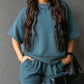 TALIN TWO PIECE SHORT SET (TEAL)