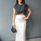 SERENA GOLD METALLIC MAXI SKIRT