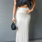 SERENA GOLD METALLIC MAXI SKIRT