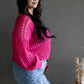 NEW SUMMER CROCHET SWEATER (FUSHIA)