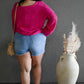 NEW SUMMER CROCHET SWEATER (FUSHIA)