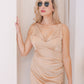 NEW SERENA SATIN SLEEVELESS V-NECK MIDI (CAMEL)