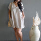 ARIANE DOUBLE GAUZE SHIRT DRESS (SAND BEIGE)