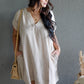 ARIANE DOUBLE GAUZE SHIRT DRESS (SAND BEIGE)
