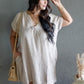 ARIANE DOUBLE GAUZE SHIRT DRESS (SAND BEIGE)