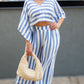 MARINA STRIPED PANT SET