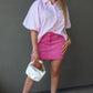 CARO STRIPED BLOUSE (PINK)